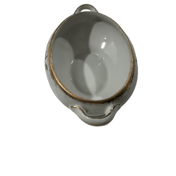 Vtg Forget Me Not White & Blue Flowers Glazed Stoneware Trinket Dish & Lid 7x4” - Picture 7 of 11